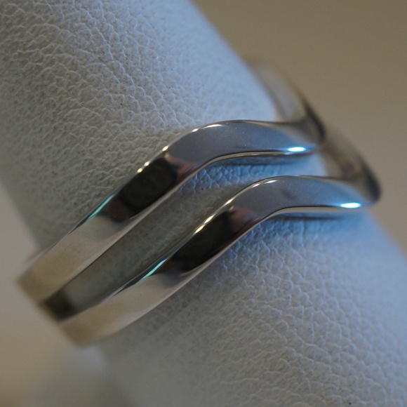 Sterling Silver (.925) Custom Made Double Bar Ring - Picture 2 of 5